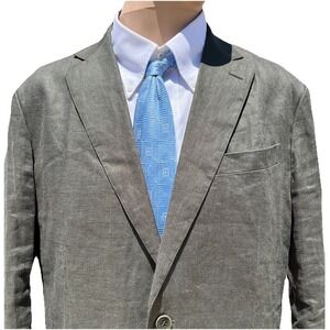 (Sene) linen New without tags Men (44)‎ blazer 2 button olive formal sport Coat